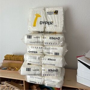 3 PACKS Dyper Bamboo Diapers Medium size 3 (13-22lbs)